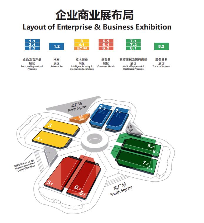 【第三屆進博會企業商業展展區圖】已公布
